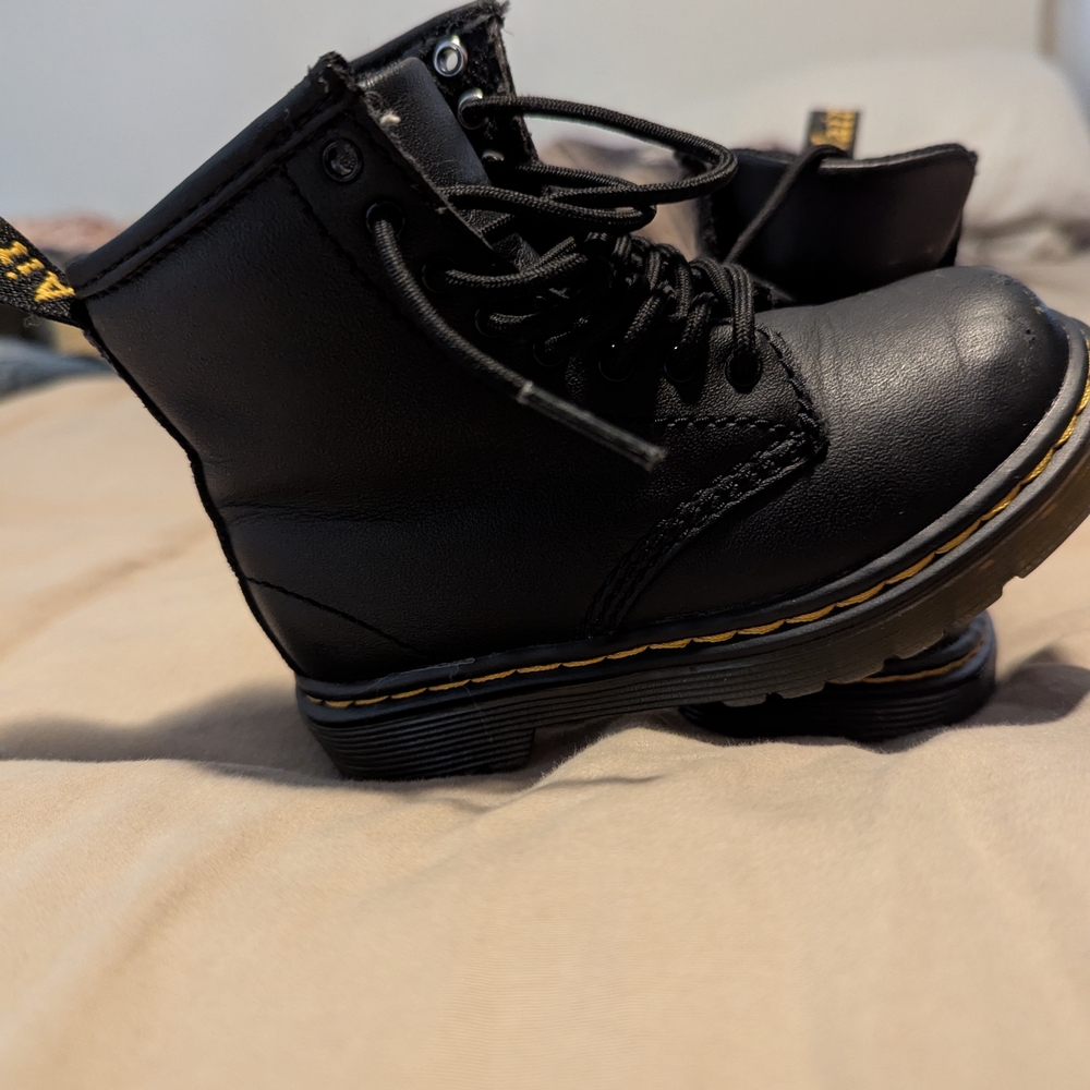 Dr. Martens Black Kids Boots